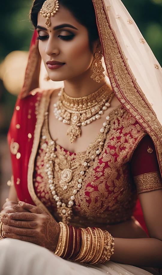Beautiful bride in wedding attire